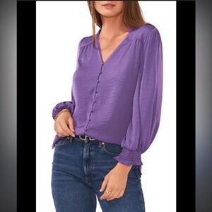 Vince Camuto Hammered Satin Blouse